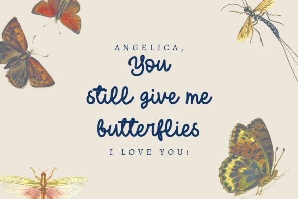 Butterfly Signature Font - Preview 1