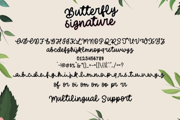 Butterfly Signature Font - Preview 4