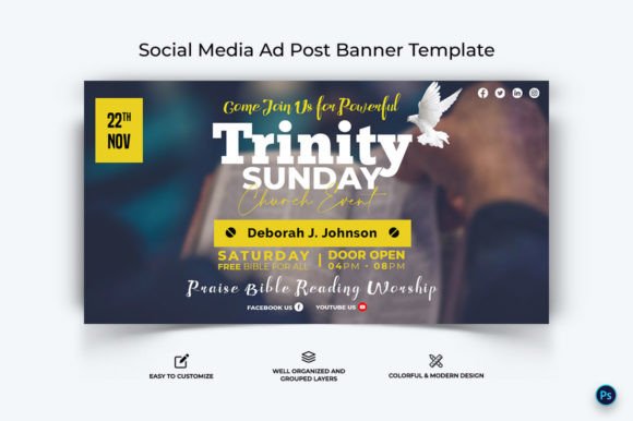 Church Speech Facebook Ad Post Banner Gráfico Sitios Web Por 3djagan