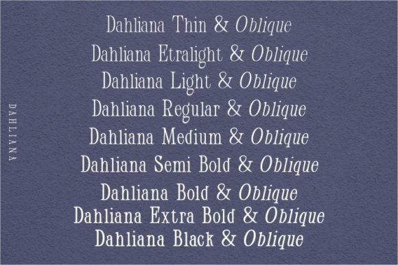 Dahliana Font PNG with transparent background - Preview 2