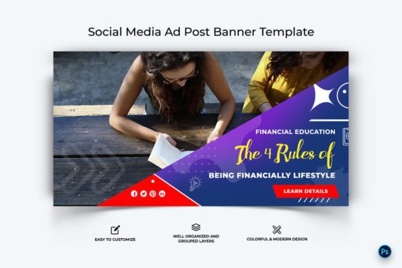 Education Facebook Ad Post Banner Gráfico Sitios Web Por 3djagan