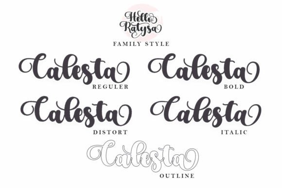 Hello Ratysa Font PNG with transparent background - Preview 1