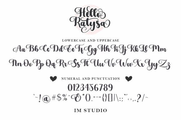 Hello Ratysa Font PNG with transparent background - Preview 3