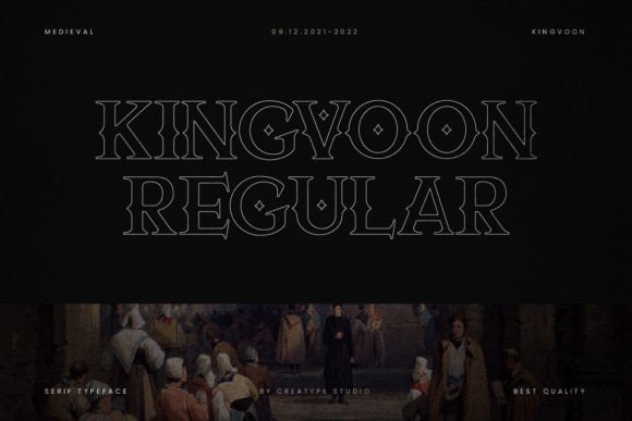 Kingvoon Font PNG with transparent background - Preview 2