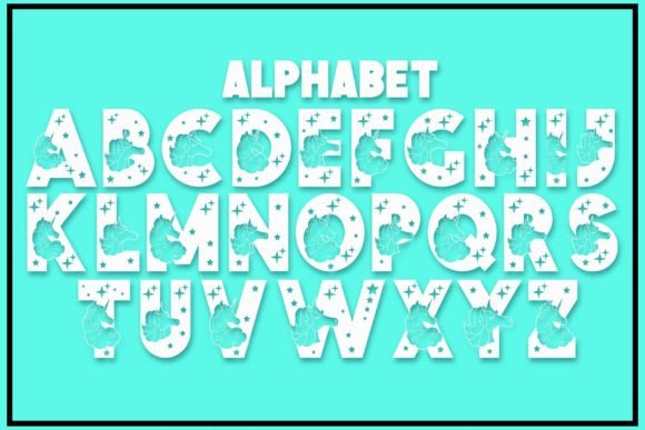 Love Unicorns Font PNG with transparent background - Preview 1