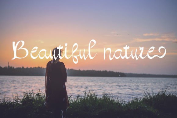 Modern Kalligraphy Brush Font PNG with transparent background - Preview 3