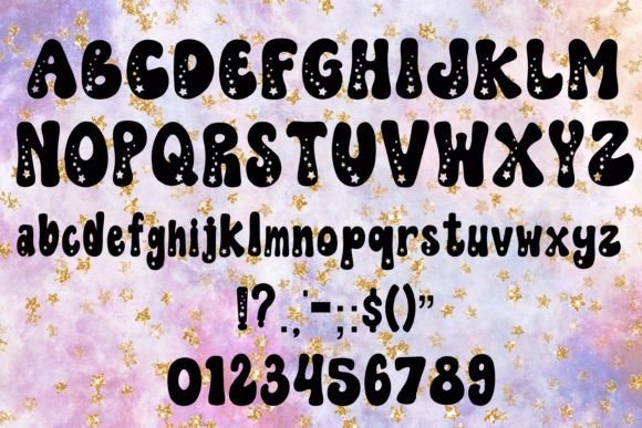Oh My Stars Font PNG with transparent background - Preview 1