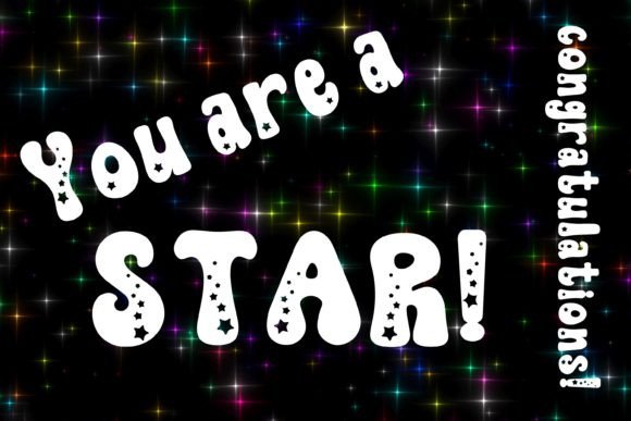Oh My Stars Font PNG with transparent background - Preview 2