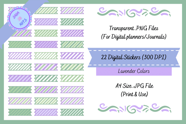 Planner Washi Tape Digital Stickers Graphic by sara_sb2000 · Creative ...