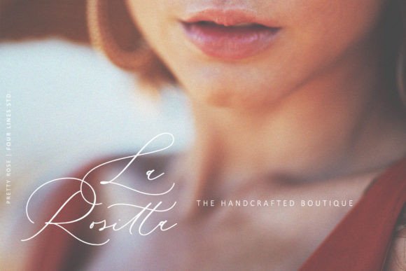 Pretty Rose Font PNG with transparent background - Preview 1