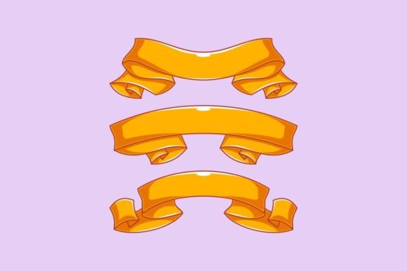Ribbon Set Cartoon