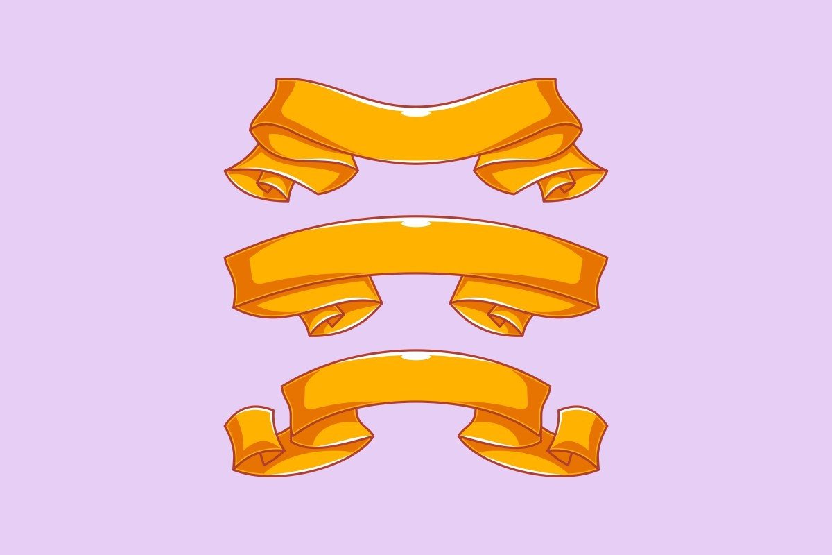 Ribbon Set Cartoon