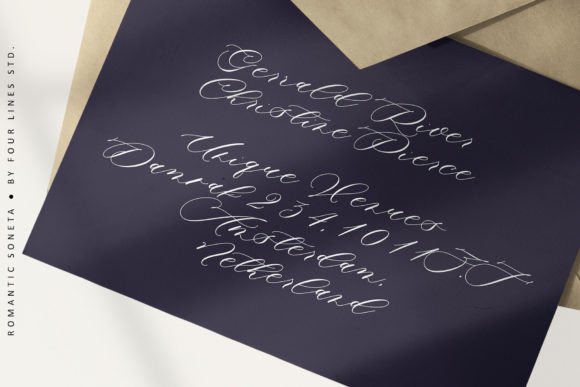 Romantic Soneta Font PNG with transparent background - Preview 6