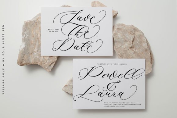 Saliara Love Font PNG with transparent background - Preview 3
