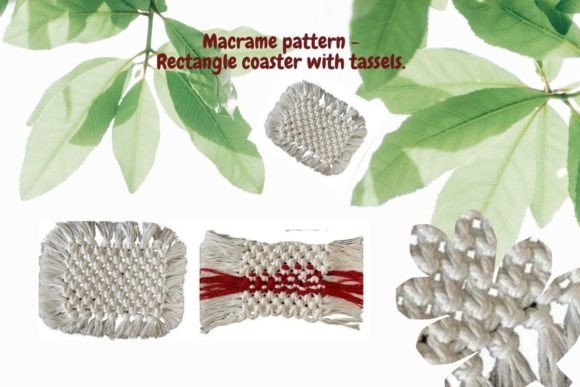 Boho Coasters, DIY Macrame Pattern