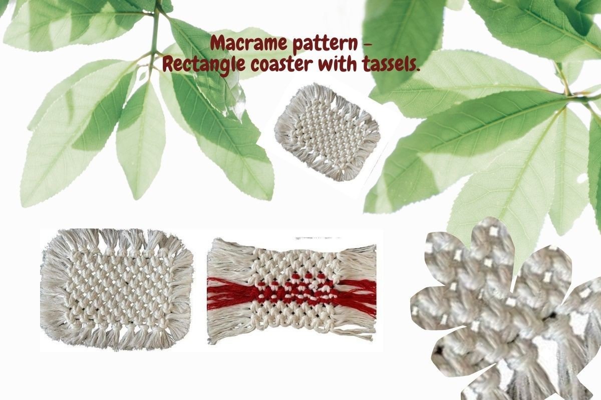 Boho Coasters, DIY Macrame Pattern