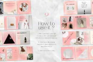 Canva Rose Gold Instagram Templates Graphic by PittaFinePrint ...