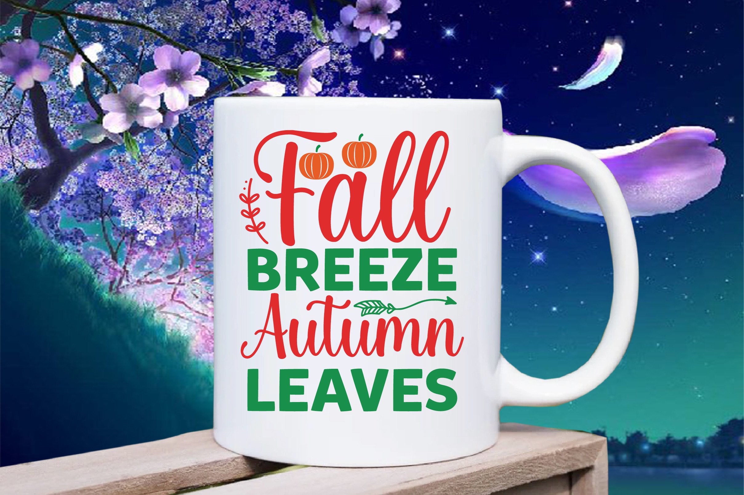 Fall Breeze Autumn Leaves Svg Graphic by MightyPejes · Creative Fabrica
