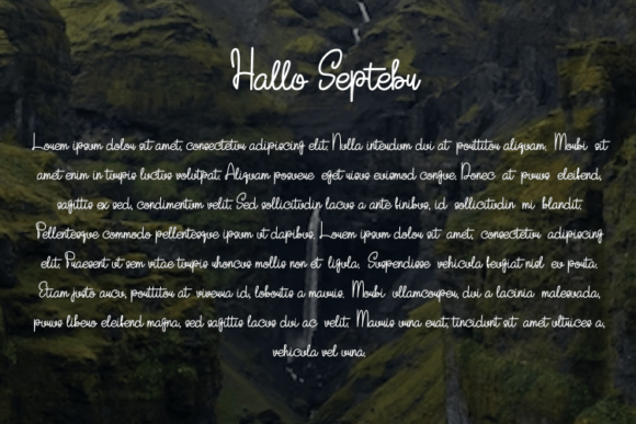 Hallo Septebr Font PNG with transparent background - Preview 3