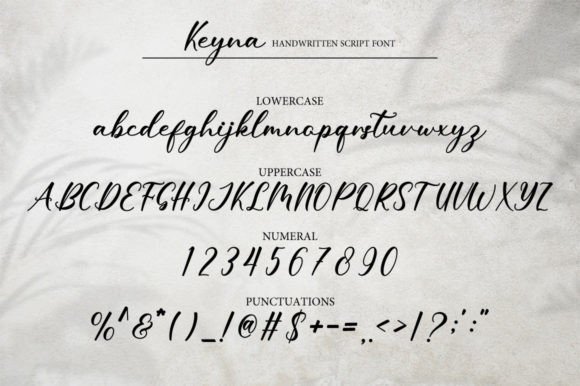 Keyna Font PNG with transparent background - Preview 5