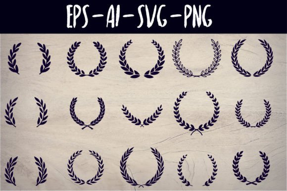 Laurel Wreath Clipart, Laurel Circle Svg