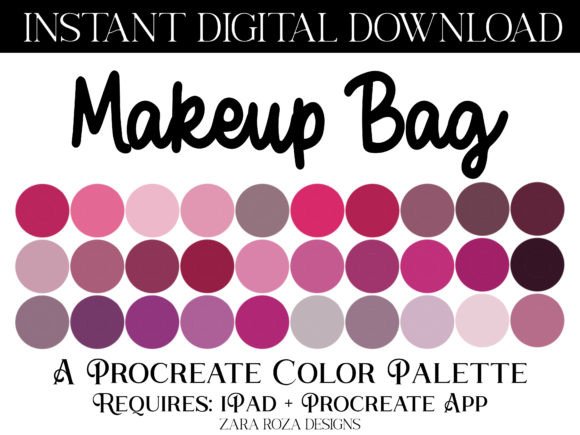 Makeup Bag Procreate Color Palette Graphics