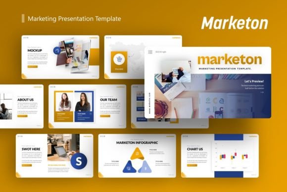 Preview of Marketing Presentation - Marketon marketing presentation template