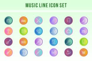 Music Line Icon Set Graphic by Graphic Nehar · Creative Fabrica