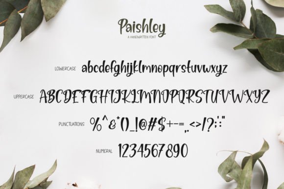 Paishley Font PNG with transparent background - Preview 5