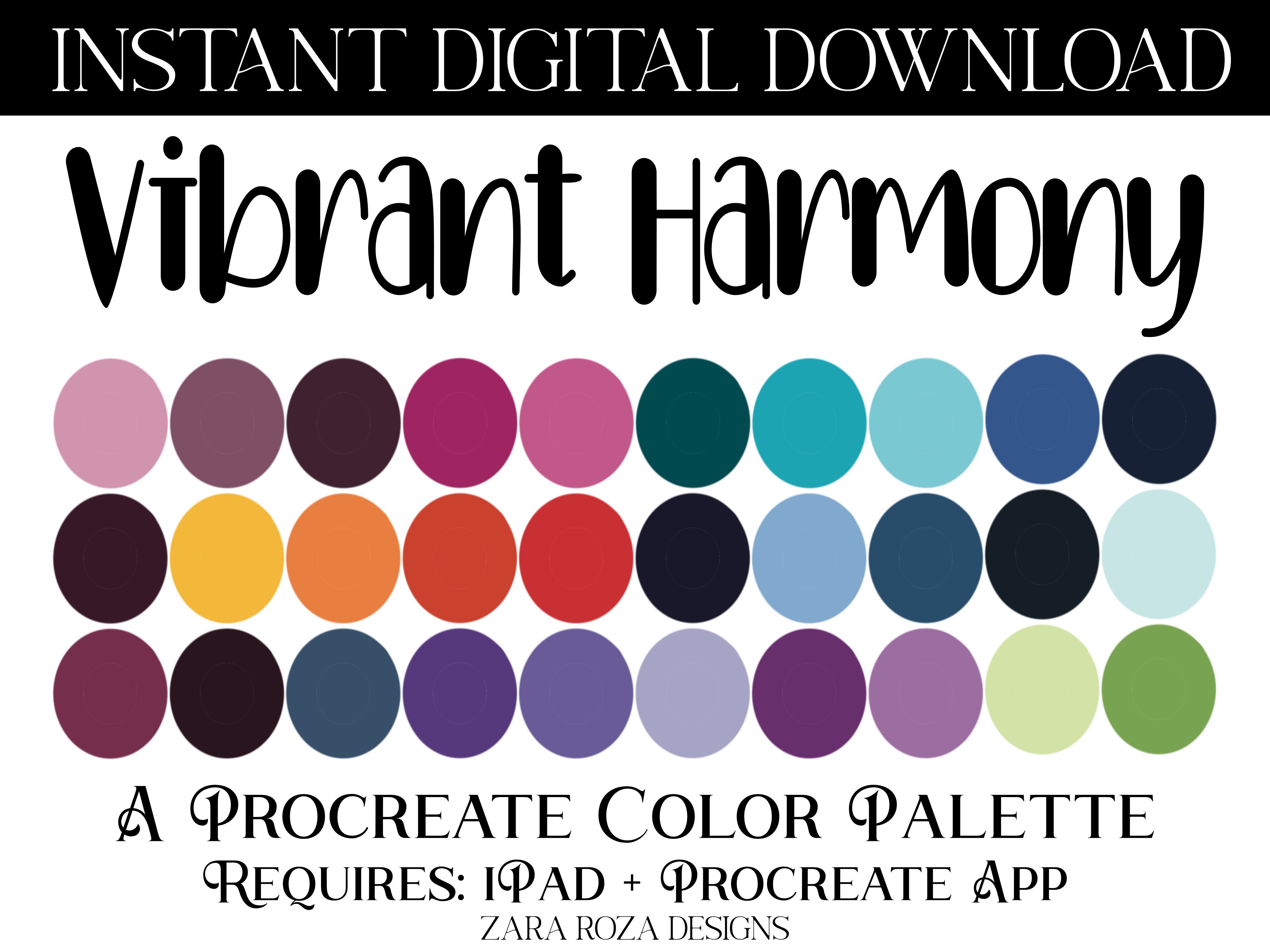 Vibrant Color Palette Procreate