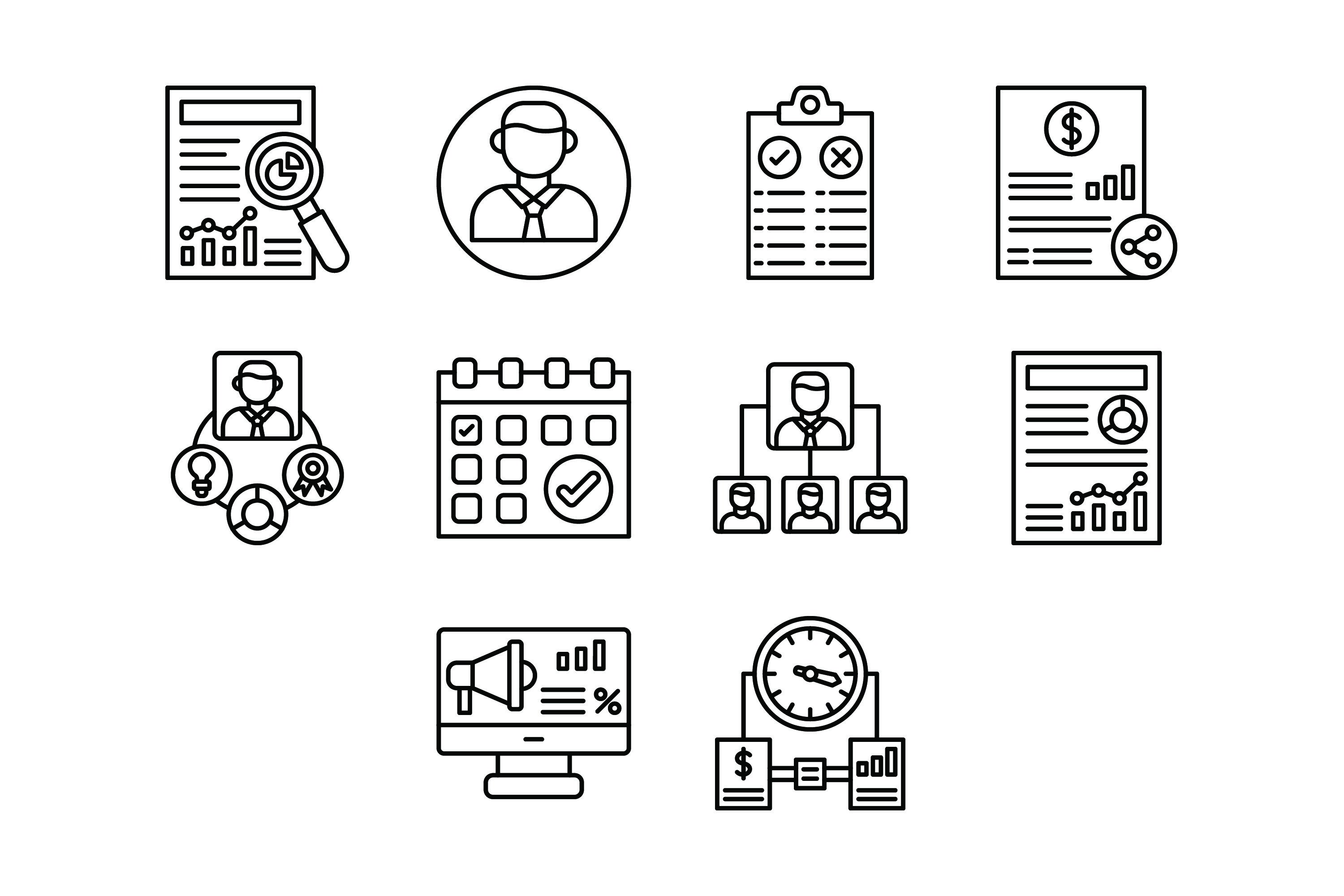 10 Project Management Line Icons Bundle Graphic by Maan Icons ...
