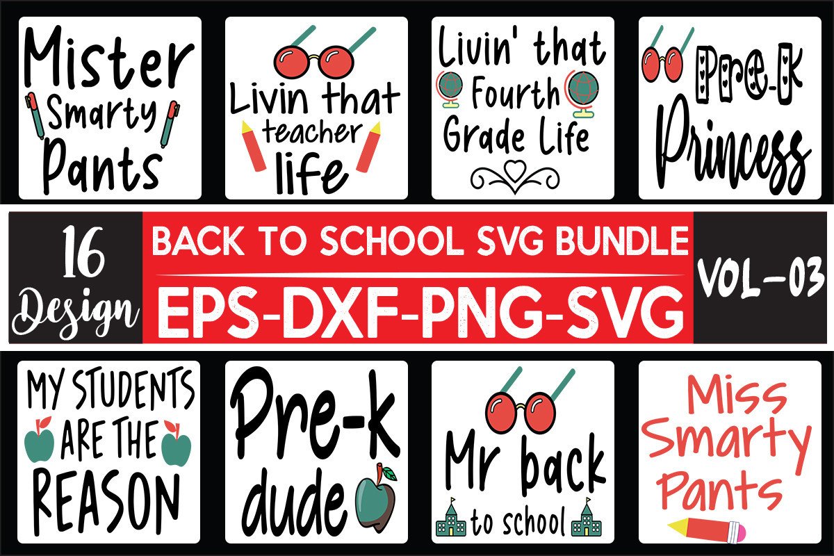 16 Back to School SVG Bundle Graphic by Haz Studio · Creative Fabrica