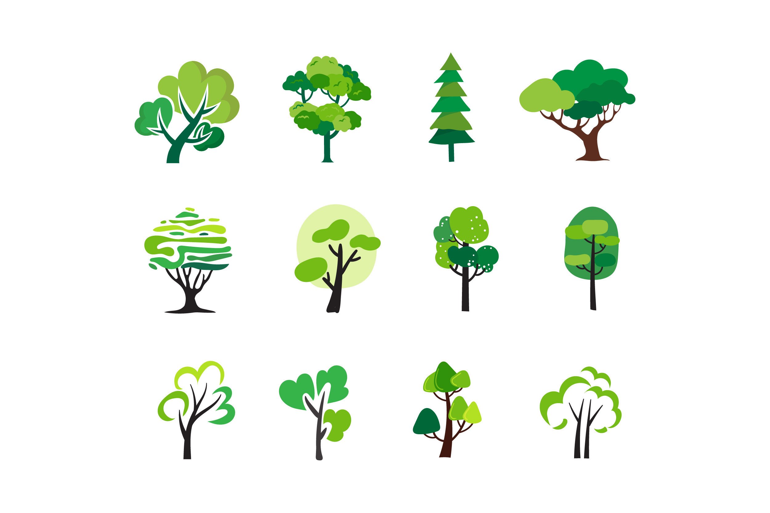 Colorful Tree Icon Graphic by krustovin · Creative Fabrica