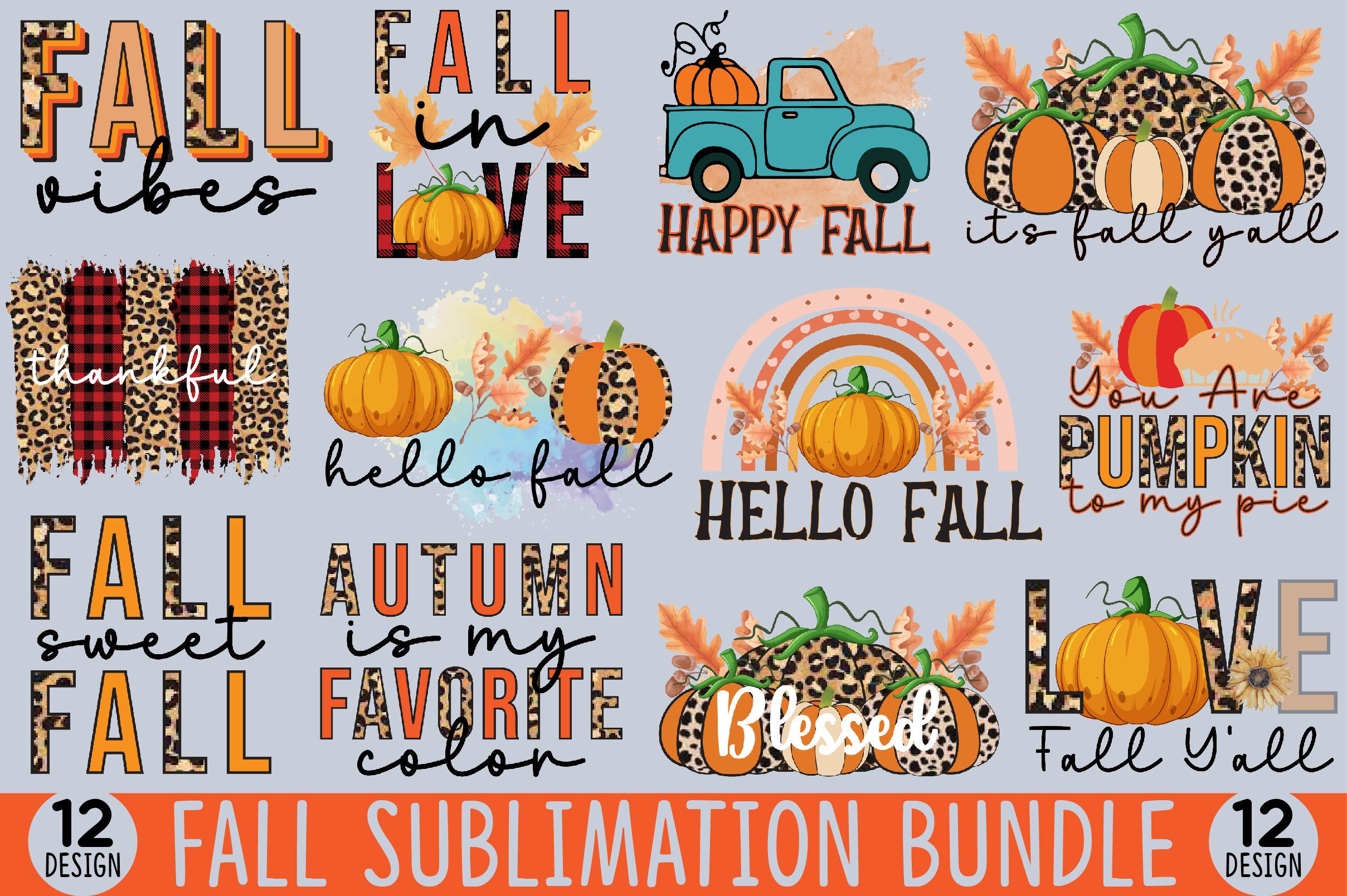 Fall Sublimation Bundle Graphic by designking · Creative Fabrica