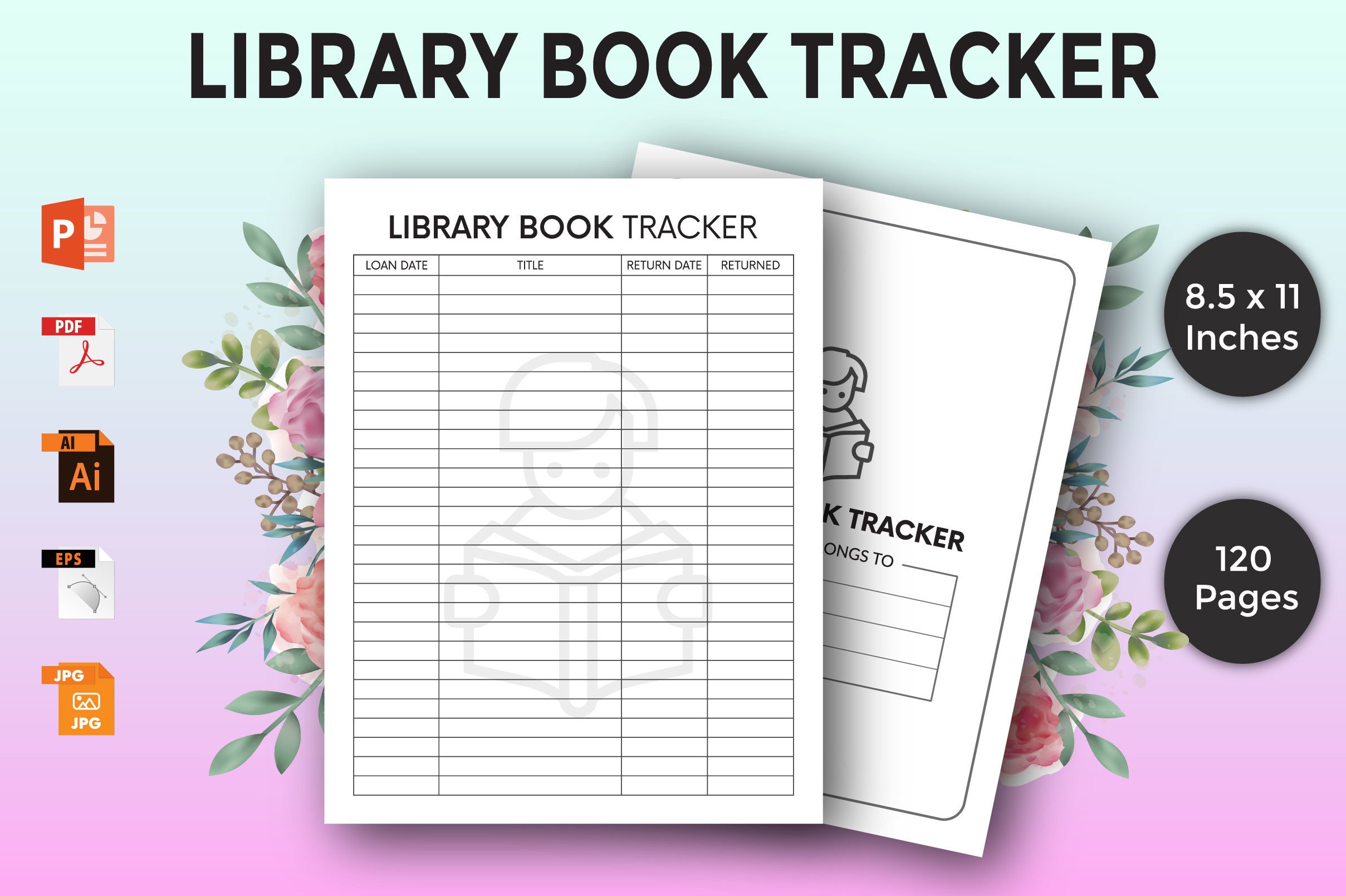 Library Book Tracker - Book Tracker Graphic by Das_Design · Creative ...