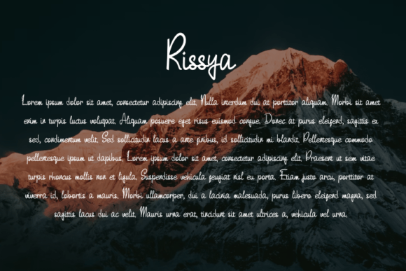 Rissya Font PNG with transparent background - Preview 3
