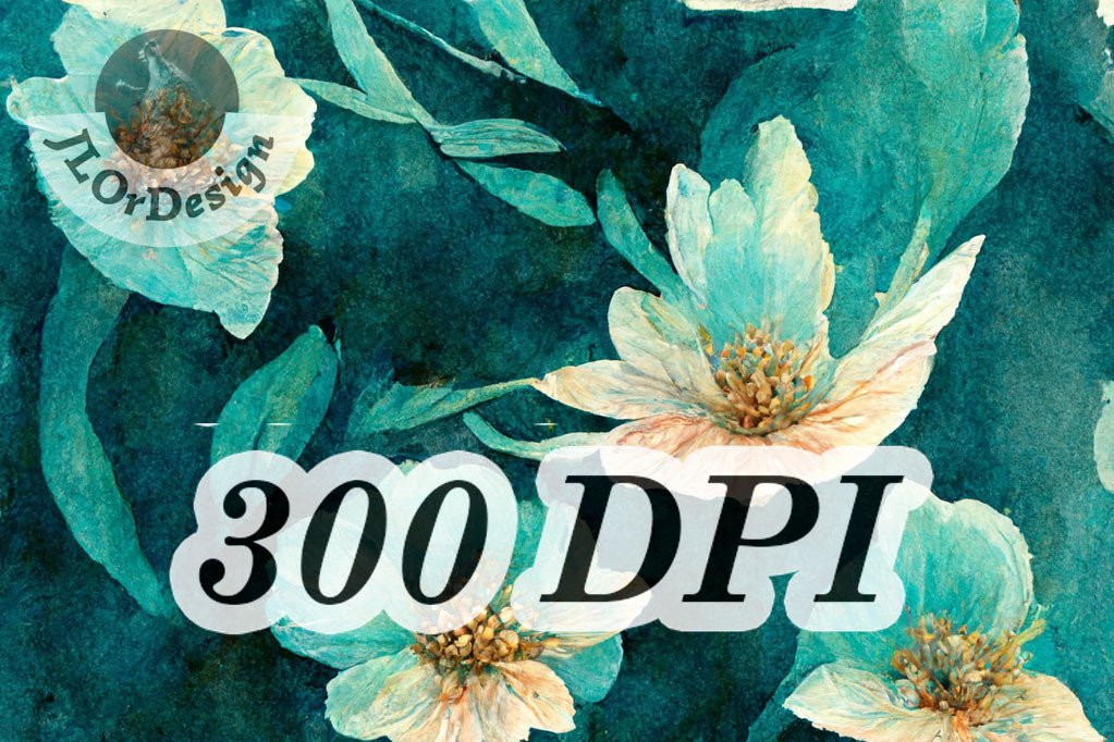 Teal Watercolor Flowers Digital Paper Graphic by JLOrDesign · Creative ...