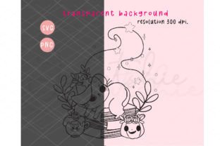Cute Halloween Cat Outline Svg Digital C Graphic by Janatshie ...