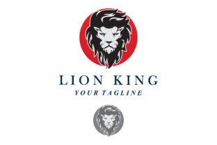 Lion logo with slogan template