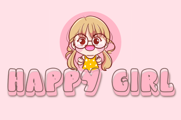 Chubby Ghost Font PNG with transparent background - Preview 3