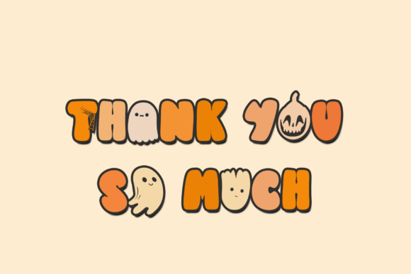 Chubby Ghost Font PNG with transparent background - Preview 5