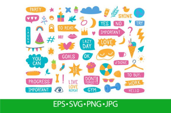 Daily Planner Stickers, Cute Diary