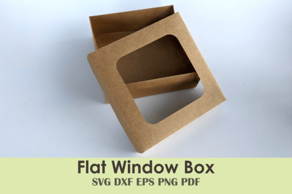 Flat Window Box with Lid Formes Ressources SVG 3D pour les Loisirs Créatifs Par Hey JB Design