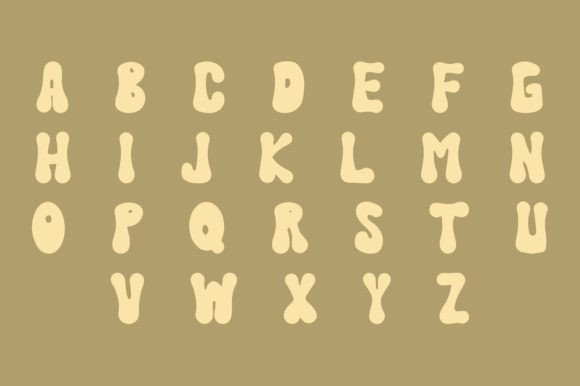 Happy Groovy Font PNG with transparent background - Preview 1