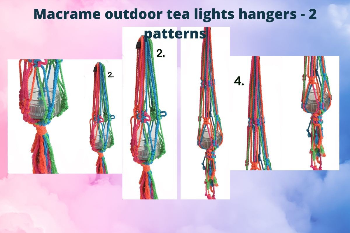 Macrame Outdoor Patio Tea Lights Holder