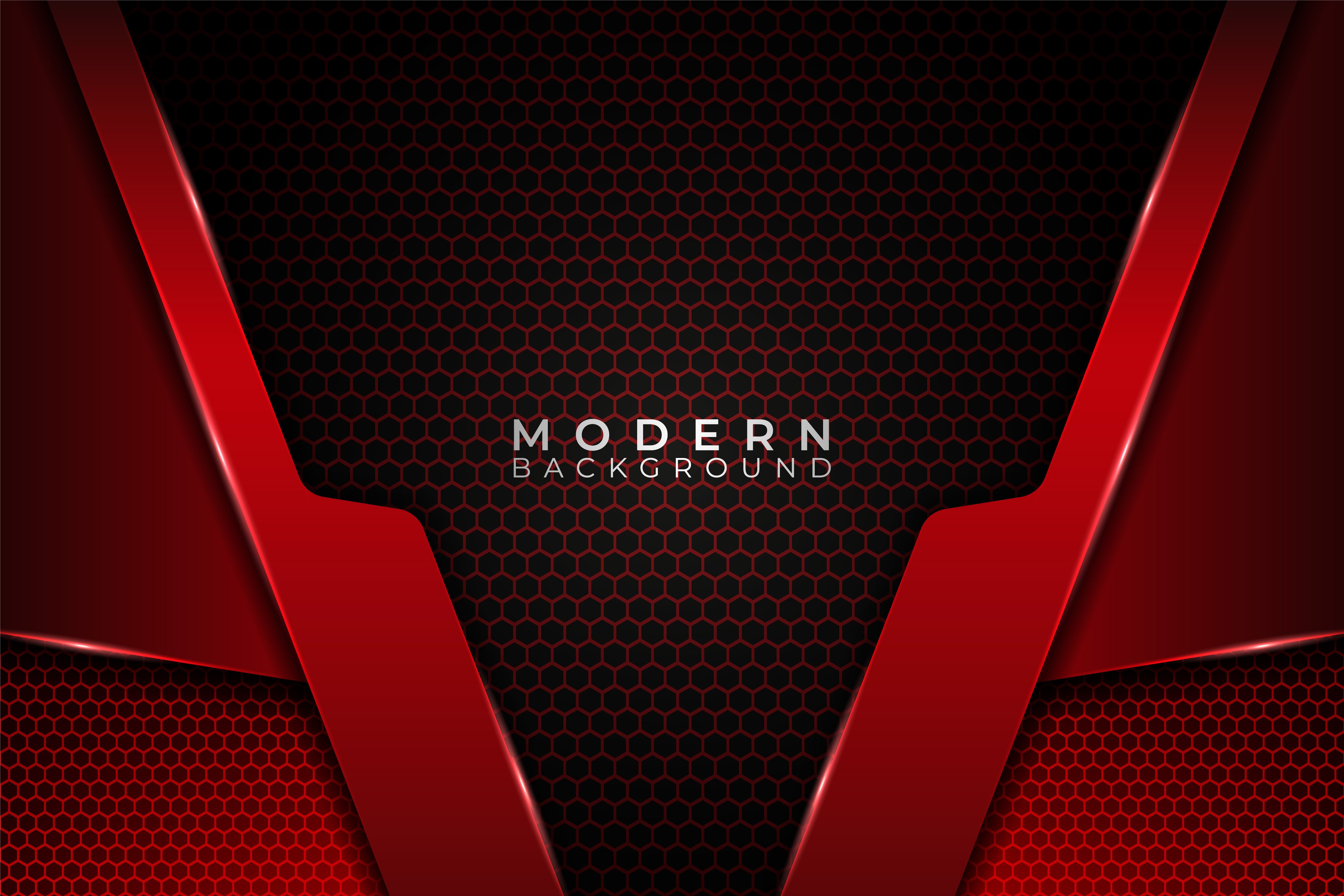 Modern Abstract Red Metallic Background Graphic by Rafanec · Creative ...