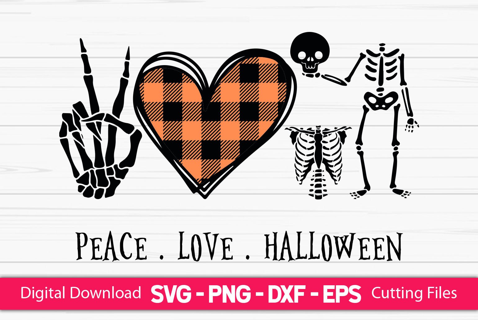 Peace Love Halloween Graphic by CraftartSVG · Creative Fabrica