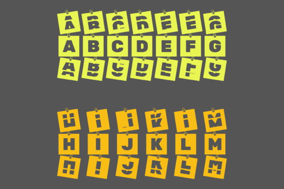 Pins Font PNG with transparent background - Preview 1