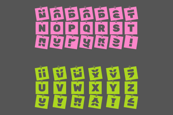 Pins Font PNG with transparent background - Preview 2