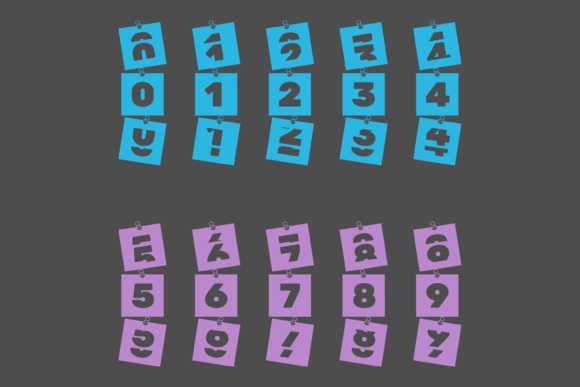 Pins Font PNG with transparent background - Preview 3
